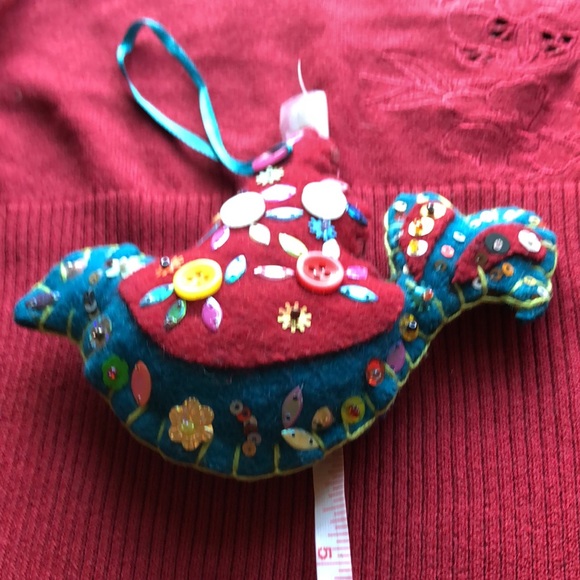 Fancy Bird Christmas Ornament Hand crafted! - Picture 6 of 8